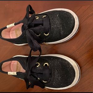Kate Spade Keds Toddler Girls Size 5 Black Glitter